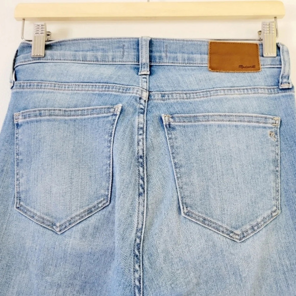 Madewell 9" High Rise Skinny Crop 30 Buttonfly Light Wash Raw Hem - Picture 10 of 11